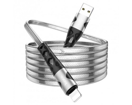Кабель Hoco U105 USB to Lightning 1.2m сріблястий