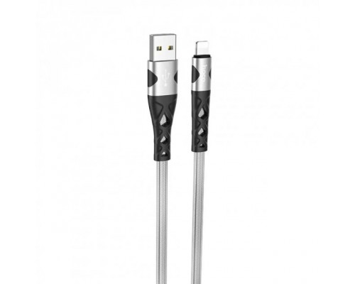 Кабель Hoco U105 USB to Lightning 1.2m сріблястий