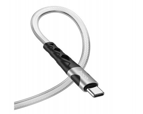 Кабель Hoco U105 USB to Type-C 1.2m сріблястий