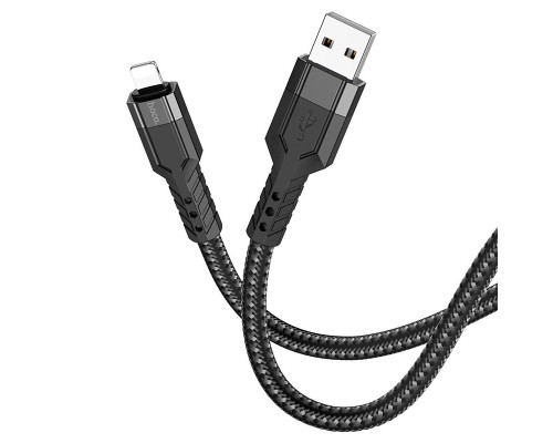 Кабель Hoco U110 USB to Lightning 1.2m чорний