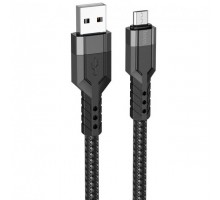 Кабель Hoco U110 USB to MicroUSB 1.2m черный