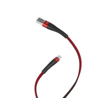 Кабель Hoco U39 USB to MicroUSB 1.2m чорно-червоний