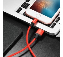 Кабель Hoco X14 USB to Lightning 2m чорно-червоний