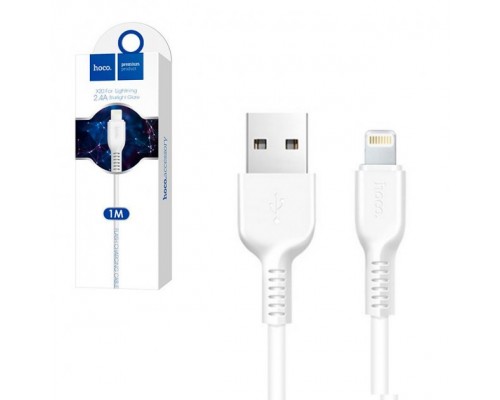 Кабель Hoco X20 USB to Lightning 1m білий