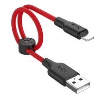 Кабель Hoco X21 Plus USB to Lightning 1m чорно-червоний