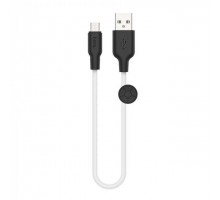 Кабель Hoco X21 Plus USB to MicroUSB 0.25m чорно-білий