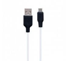 Кабель Hoco X21 Plus USB to MicroUSB 2m чорно-білий