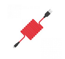 Кабель Hoco X21 USB to MicroUSB 1m чорно-червоний