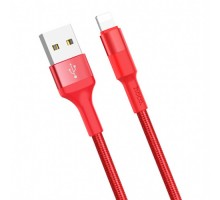 Кабель Hoco X26 USB to Lightning 1m червоний
