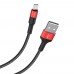 Кабель Hoco X26 USB to Type-C 1m чорно-червоний
