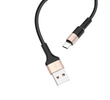 Кабель Hoco X26 USB to Type-C 1m чорно-золотистий