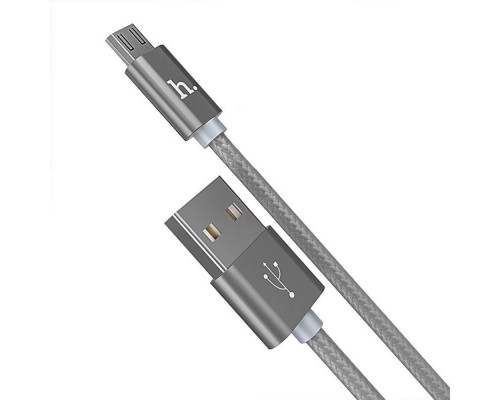 Кабель Hoco X2 USB to MicroUSB 1m серебристый