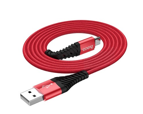 Кабель Hoco X38 USB to MicroUSB 1m красный