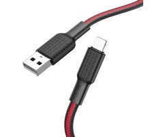 Кабель Hoco X69 USB to Lightning 1m чорно-червоний