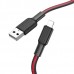 Кабель Hoco X69 USB to Lightning 1m чорно-червоний