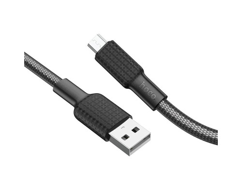 Кабель Hoco X69 USB to MicroUSB 1m чорно-білий