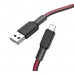 Кабель Hoco X69 USB to MicroUSB 1m чорно-червоний