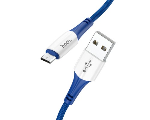 Кабель Hoco X70 USB to MicroUSB 1m синій