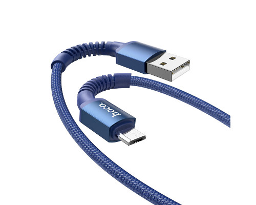 Кабель Hoco X71 USB to MicroUSB 1m синій