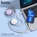 Кабель Hoco X78 3в1 USB to Type-C/ Lightning/ MicroUSB 1m фиолетовый