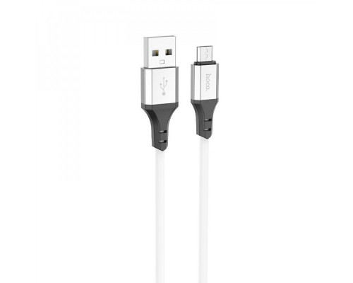 Кабель Hoco X86 USB to MicroUSB 1m білий