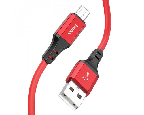 Кабель Hoco X86 USB to MicroUSB 1m червоний