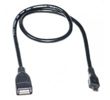 Кабель PowerPlant OTG USB 2.0 AF - Micro, 0.5м