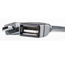 Кабель PowerPlant OTG USB 2.0 AF - Mini, 0.5м