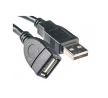 Кабель PowerPlant USB 2.0 AF-AM, 3м, One ferrite