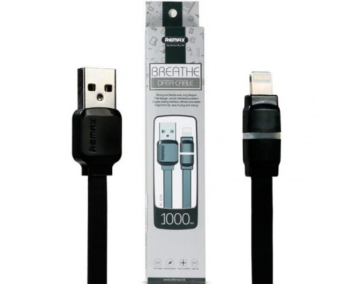 Кабель Remax RC-029i USB to Lightning 1m черный