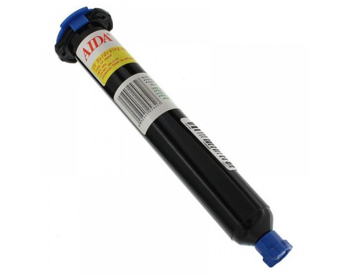 Клей LOCA Aida TP-2500F (50 гр) в чёрном шприце, для склеивания комплектов дисплей+тачскрин под ультрафиолетом