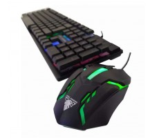 Комплект игровая клавиатура и мышь Jedel GK110+ (ENG/ РУС) черный