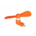 Мобильный вентилятор MicroUSB оранжевый, от телефона / повербанка / ноутбука и др.