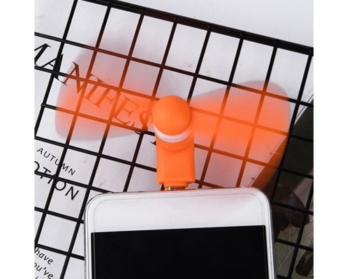 Мобільний вентилятор MicroUSB помаранчевий