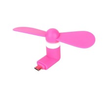 Мобільний вентилятор MicroUSB рожевий