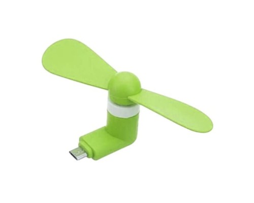 Мобільний вентилятор MicroUSB зелений
