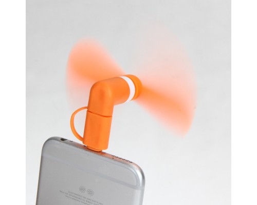 Мобільний вентилятор Type-C помаранчевий