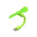 Мобильный вентилятор USB зеленый, от повербанка / ноутбука и др.