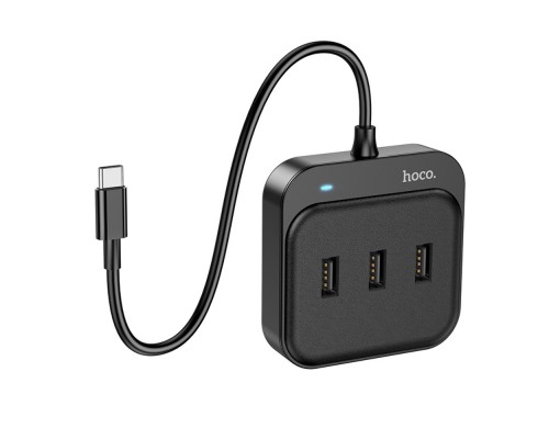 Мультиадаптер хаб Hoco HB31 4в1 Type-C to 4 USB 2.0 (F) 0.2m