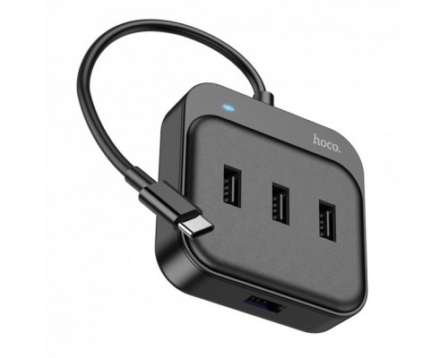 Мультіадаптер хаб Hoco HB31 4в1 USB to 4 USB 3.0 (F) 0.2m