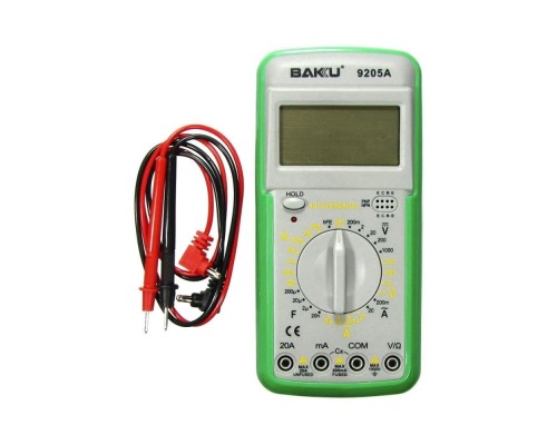 Мультиметр цифровий Baku BK-9205A з функцією автовідключення (струм до 20А)
