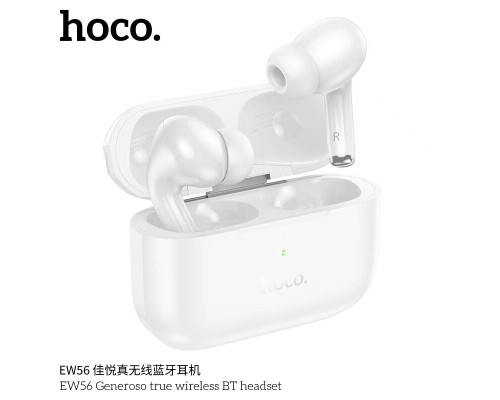 Наушники беспроводные Hoco EW56 TWS Bluetoorh 5.1, с микрофоном, вакуумные, белые