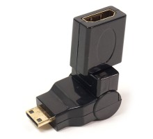 Переходник PowerPlant HDMI AF - mini HDMI AM, 360 градусов
