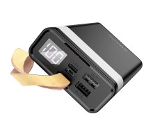 Повербанк Borofone BJ18 Coolmy (20000 mAh / Out: 2USB 5V/2A / In: Type-C, micro-USB 5V/2A ) с LED дисплеем и функцией настольной лампы, Чёрный