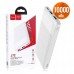 Повербанк Hoco J72 Easy travel (10000 mAh/Out: 2USB 5V/2A/In: Type-C, micro-USB 5V/2A) з LED індикатором, Білий