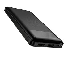 Повербанк Hoco J72 Easy travel (10000 mAh/Out: 2USB 5V/2A/In: Type-C, micro-USB 5V/2A) з LED індикатором, Чорний