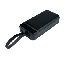 Повербанк XO PR157 (30000mAh / Out: 3xUSB-A 22.5W QC3.0, Type-C PD 20W / In: Lightning, micro-USB, Type-C 18W ) с LED Дисплеем и фонариком, Чёрный