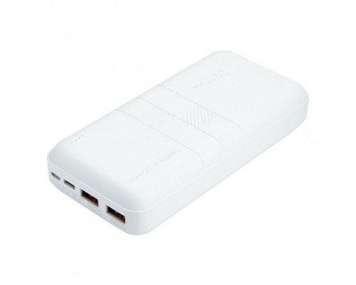 Повербанк XO PR188 (20000mAh / Out: 2USB-A 22.5W QC3.0, Type-C PD 20W / In: micro-USB, Type-C 18W ) с LED индикатором, Белый