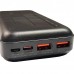 Повербанк XO PR188 (20000mAh/Out: 2USB-A 22.5W QC3.0, Type-C PD 20W/In: micro-USB, Type-C 18W) з LED індикатором, Чорний