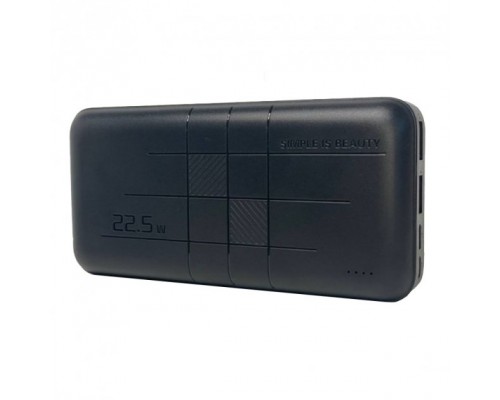 Повербанк XO PR188 (20000mAh / Out: 2USB-A 22.5W QC3.0, Type-C PD 20W / In: micro-USB, Type-C 18W ) с LED индикатором, Чёрный